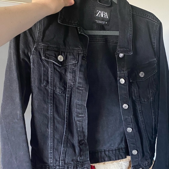 Zara Jackets & Coats Zara Black Jean Jacket Poshmark